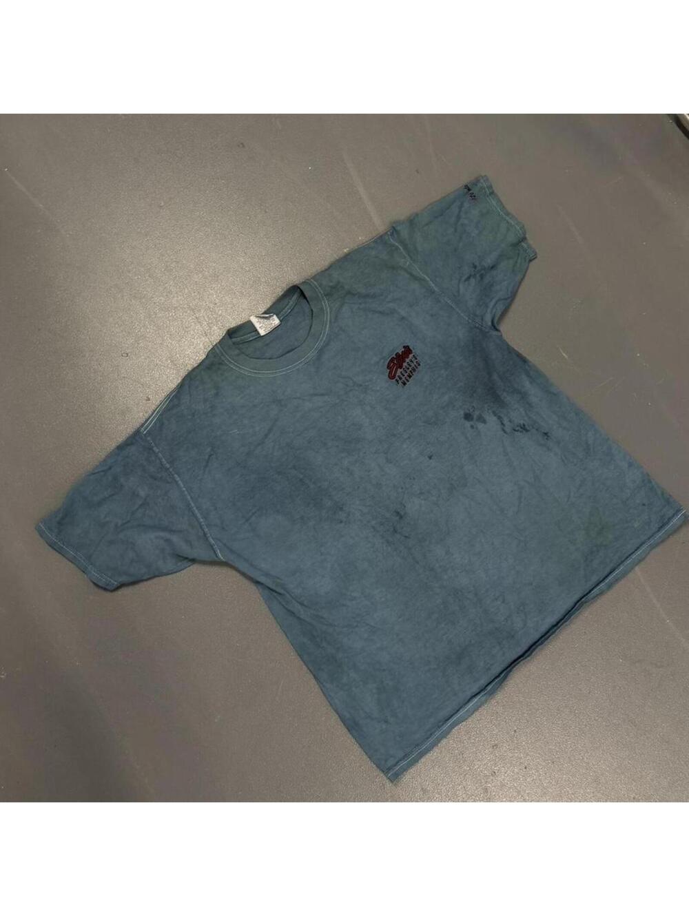 Men's Blue and Green Tshirt
